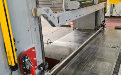 Adjustable discharge belt stand