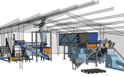 Waste paper recycling line design